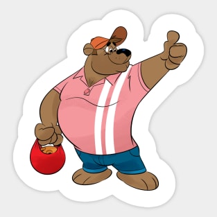 Bowling Bear Sticker